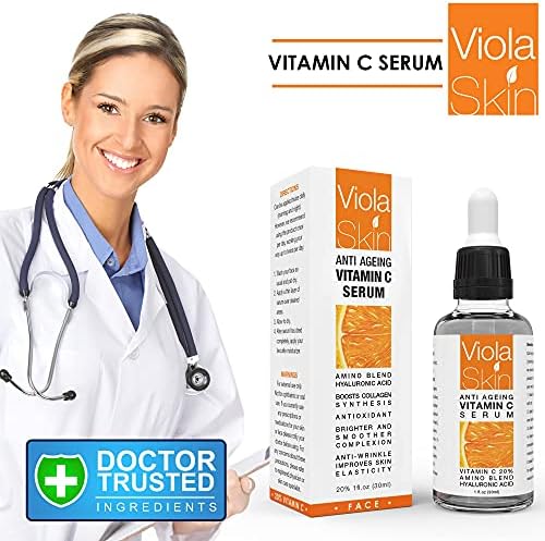 Vitamin C Serum - Anti Ageing, Hydrating & Brightening Serum for Face with Hyaluronic Acid - Uniquely Designed Day & Night Serum