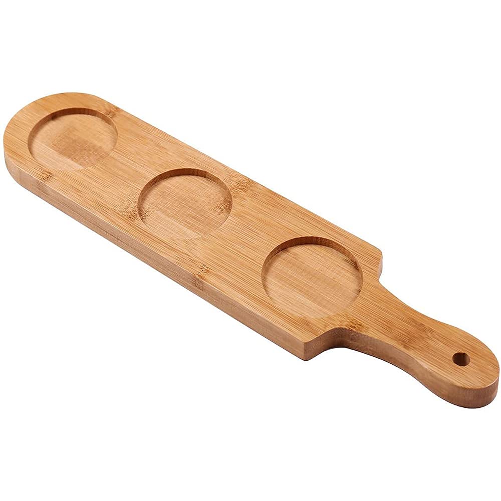 Amazon｜ETRAVEL 利き酒トレイ 3穴 木製 トレー レストラン バー