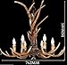 EFFORTINC Vintage Style Resin Antler Chandelier 6 Lights,Living room,Bar,Cafe, Dining room, Bedroom,Study,Villas,American Retro Deer Horn Pendant Lights