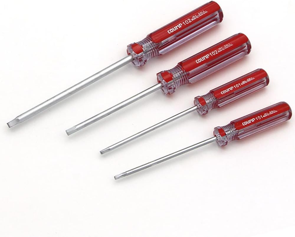 Square Head Screwdriver Set 4 Sizes, 4 Pieces Square Screwdriver Tool Kits Magnetic Tips SQ0 (2.0 mm) SQ1 (2.5 mm) SQ2 (3.0 mm) SQ3 (3.5 mm)