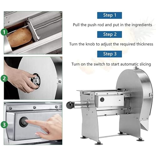 Máquina eléctrica cortadora de verduras ajustable acero inoxidable miniatura 6