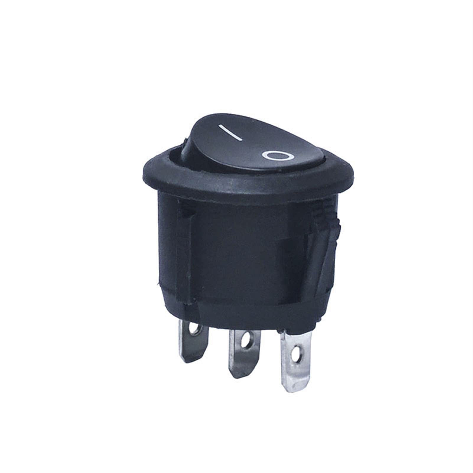 Interruttore a bilanciere KCD1-105 23MM SPST 3 pin 250 V 6 A Interruttore for barche rotondo Snap-in ON off Posizione a bilanciere (Colore : Y-23mmb-3p-10, Dimensioni : 10 Pezzi)(Y-23mmb-3p-10,5 piece