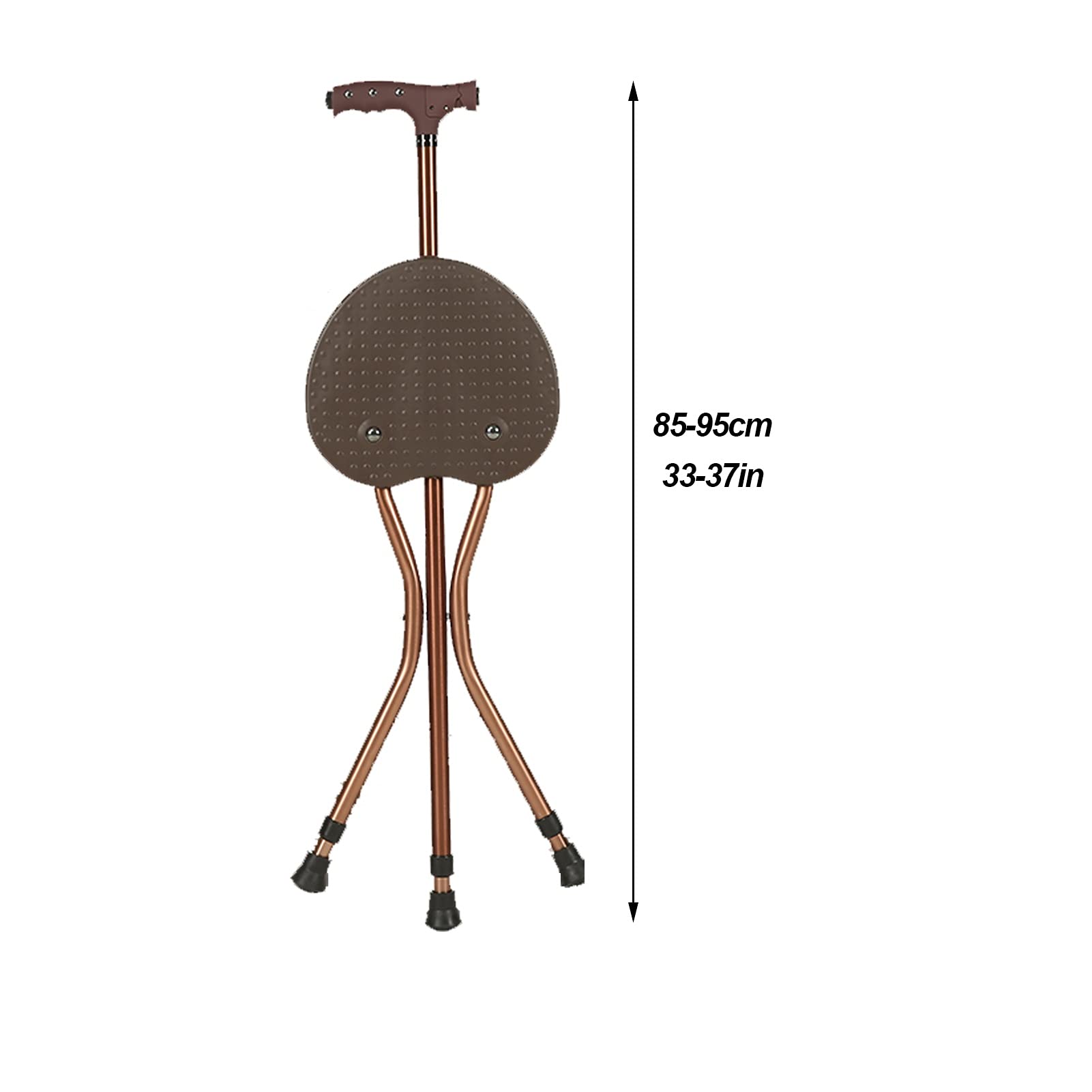 Bastón de Paseo Bastones para Mayores Asiento de caña Plegable, con DIRIGIÓ Light Anti Skid Bane Retractable Basking Sticking, Altura Ajustable Basking Back, Flexible y Durable Ayuda Ayuda