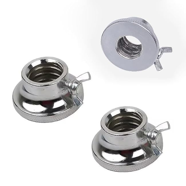 2 Pack Dumbbell Collars Spin Locking Nut with Safety Lock Screw Clamps for 1'' Standard Threaded Dumbbell Handles Weight Bar Hand Weight Set Barbell Adjustable Dumbbells Weight Set