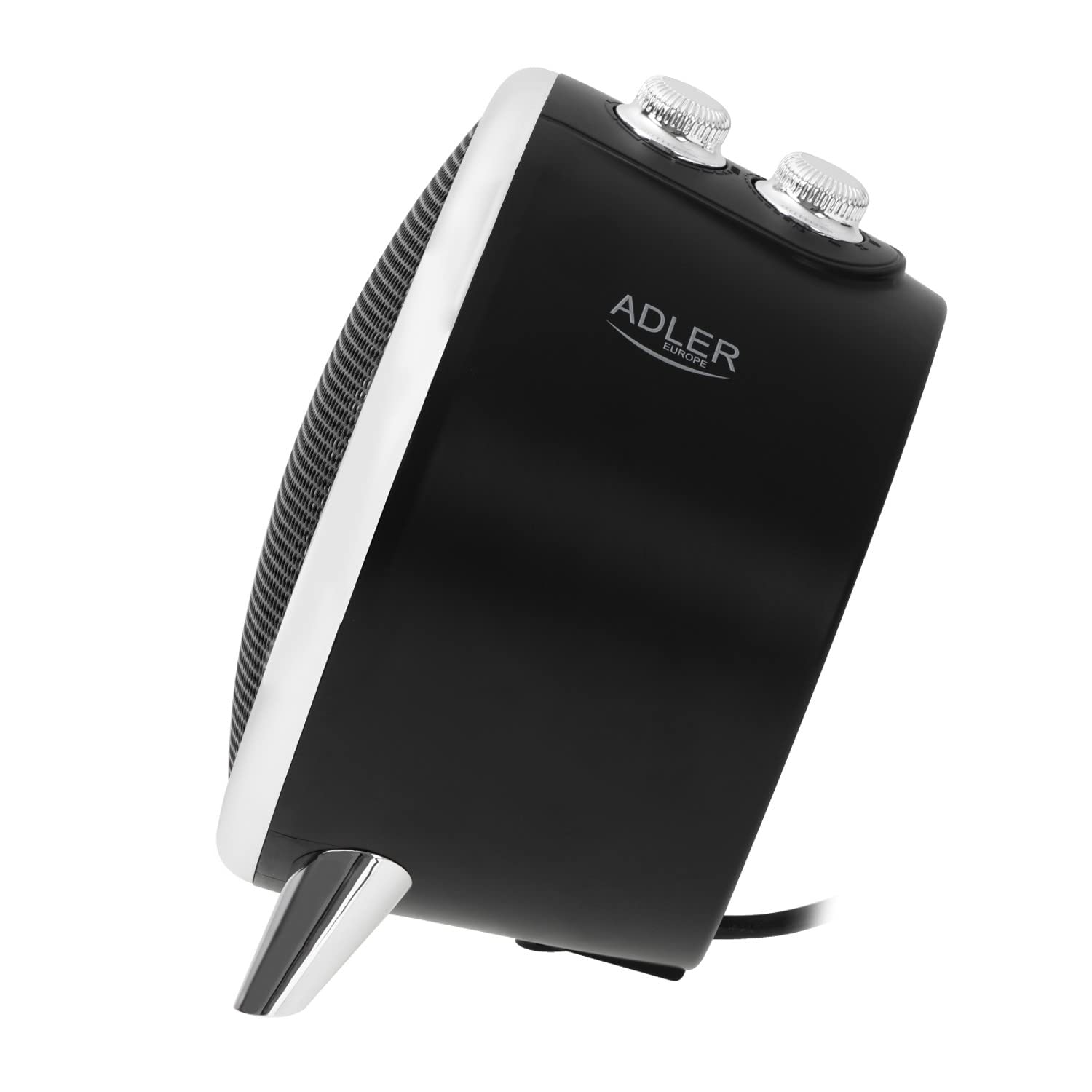 ADLER Termoventilatore a ceramica, Potenza max 1500 W, interruttore a levetta, nero