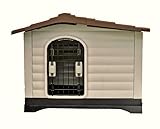 Q PERRON | Casa para Perro Mediano y Grande con Puerta | Uso Exterior | Térmica e Impermeable | Doble Acceso y Elevada del...