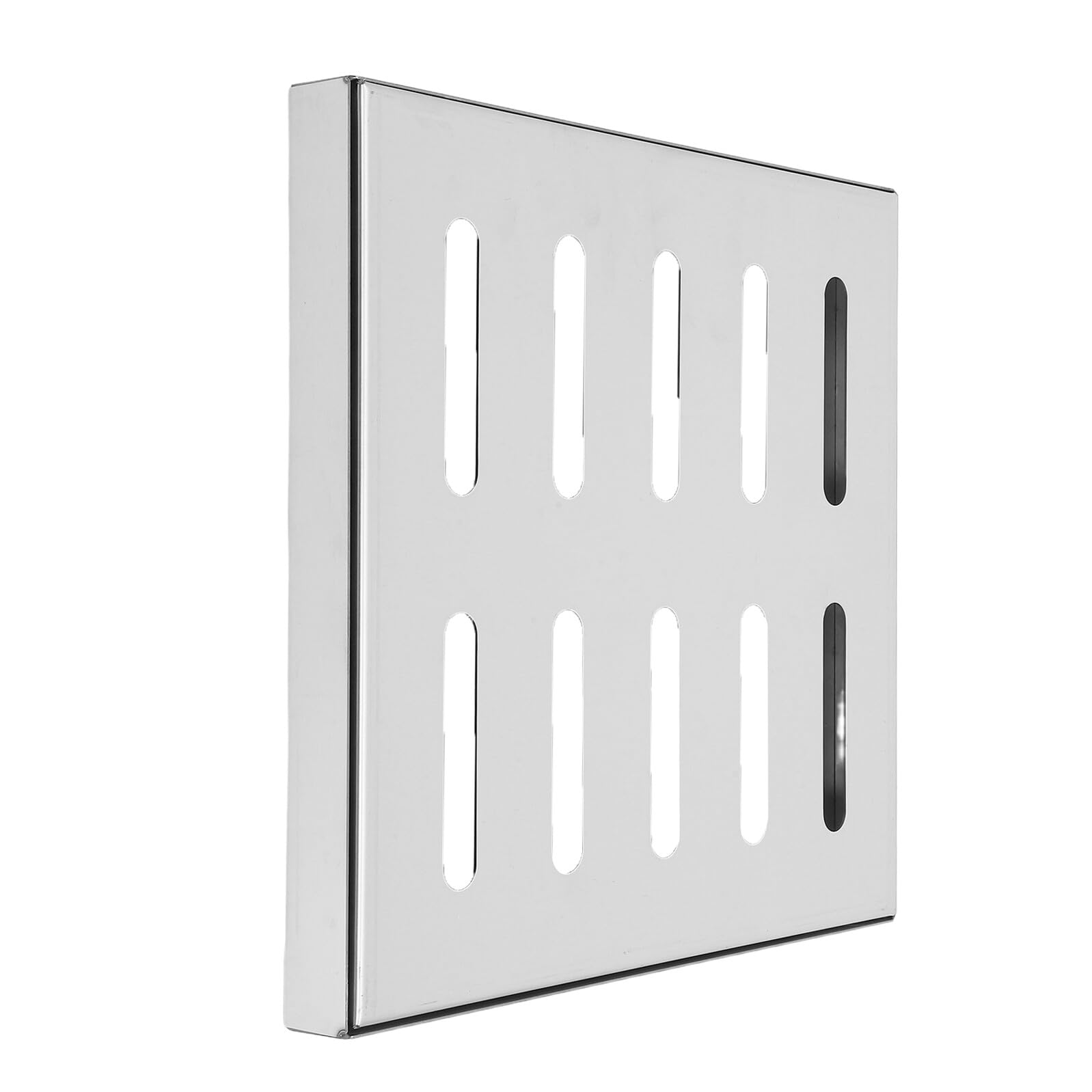 Couvercle de tranchée pour terrasse et allée extérieure en inox 30x30