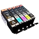 5x Original Setp-UP Tintenpatrone für Canon Pixma IP 7250 MG 5450 MG 6350 MX 725 MX 925 PGI550 PGI 550 CLI551 CLI 551 - BK, PBk, Cy, Ma, Ye - Neutrale Verpackung