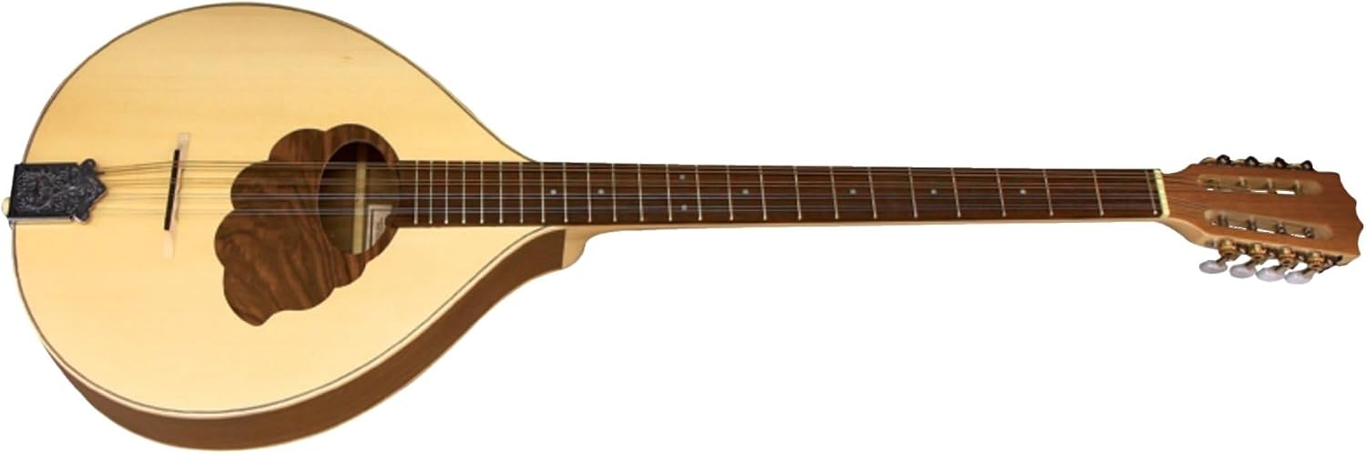 GEWA Irish Bouzouki Pro Natura Silver – płaskie bouzouki w irlandzkiej formie – lita płyta wierzchnia ze świerku - korpus z orzecha włoskiego – 24 progi z nowego srebra