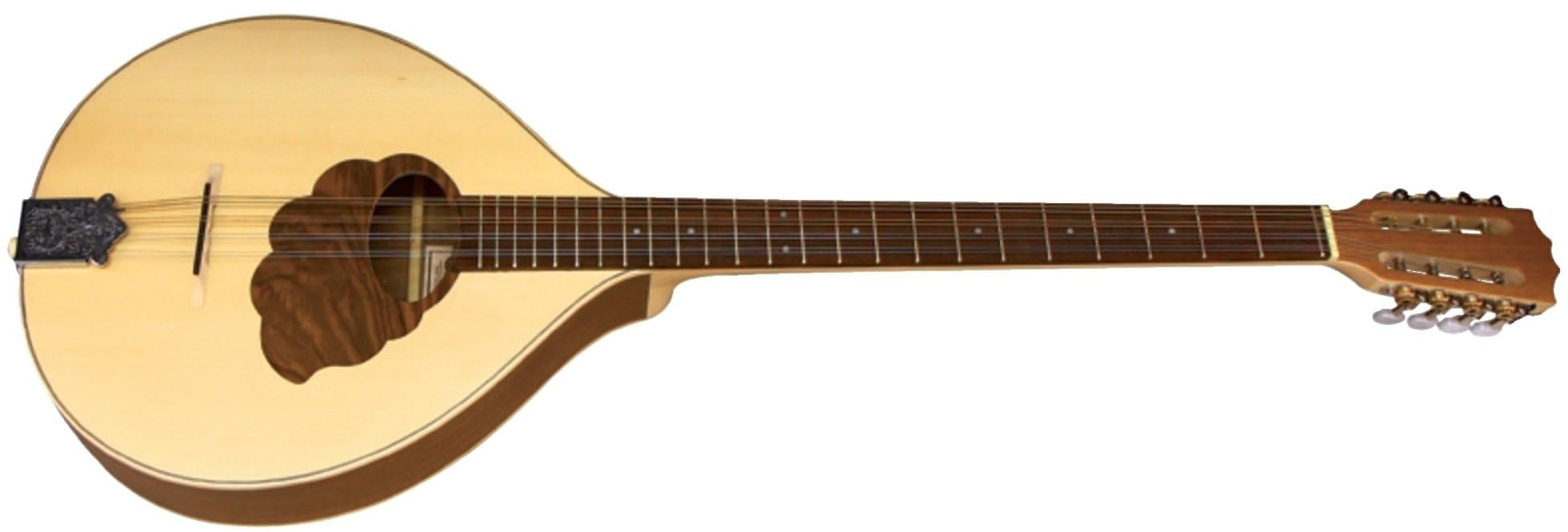 GEWA Irish Bouzouki Pro Natura Silver – Bouzouki plat forme irlandaise – Table en épicéa massif - Corps en noyer – 24 frettes en maillechort – Vernis satiné - Fabriqué en Europe