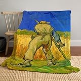 Van-Gogh-Ölgemälde Kuscheldecke Flauschig Decke Malerei Fleecedecke Wohndecken Couchdecke Flauschig Überwurf Mikrofaser Tagesdecke Sofadecke Blanket Für Bett Sofa Schlafzimmer Büro 150 x 200 cm