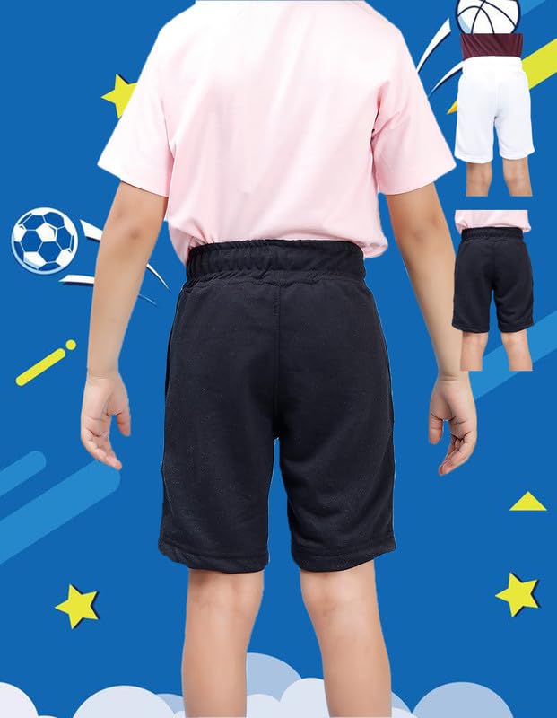 Image of Nusyl Solid & Printed Cotton Blend Shorts for Boys | Comfortable Casual Shorts | Soft Breathable Fabric with Elastic Waistband | Relaxed Fit | 2-16 Years | Multiple Colors