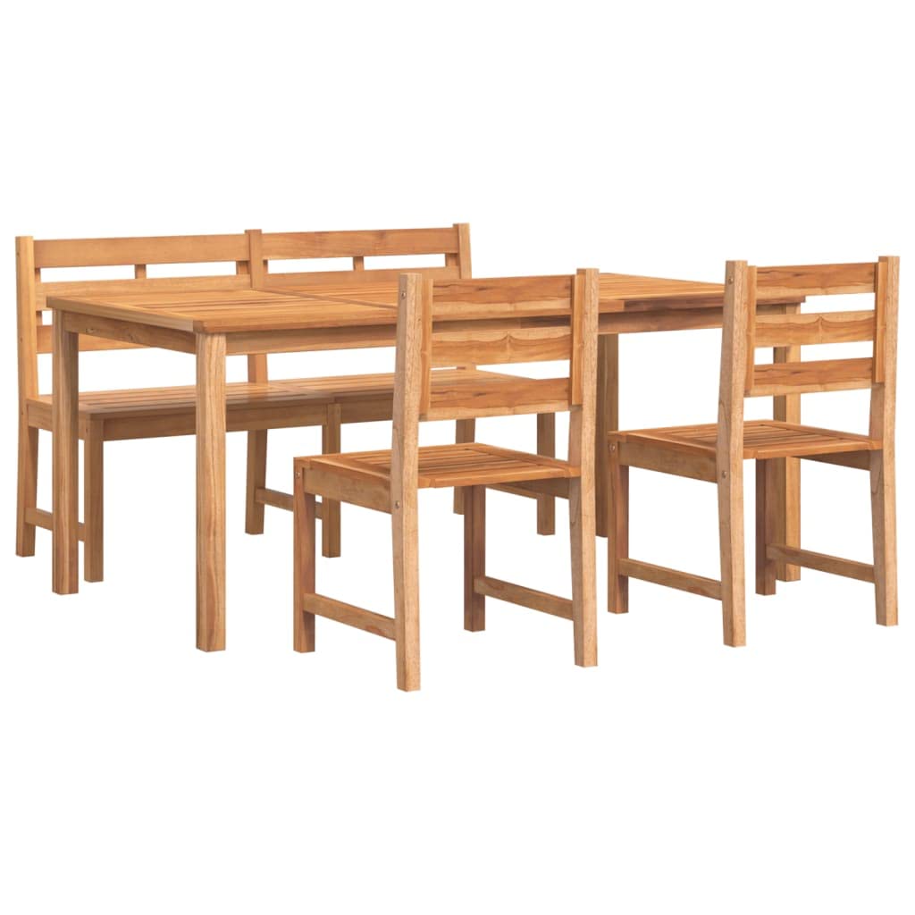 Mobili,Mobili da esterno,Set di mobili da giardino,Set da pranzo da giardino in legno massello di teak da 4 pezzi