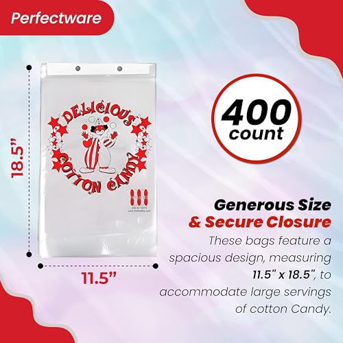 Image of Cotton Candy Bags with Twist Ties- Pack of 400ct