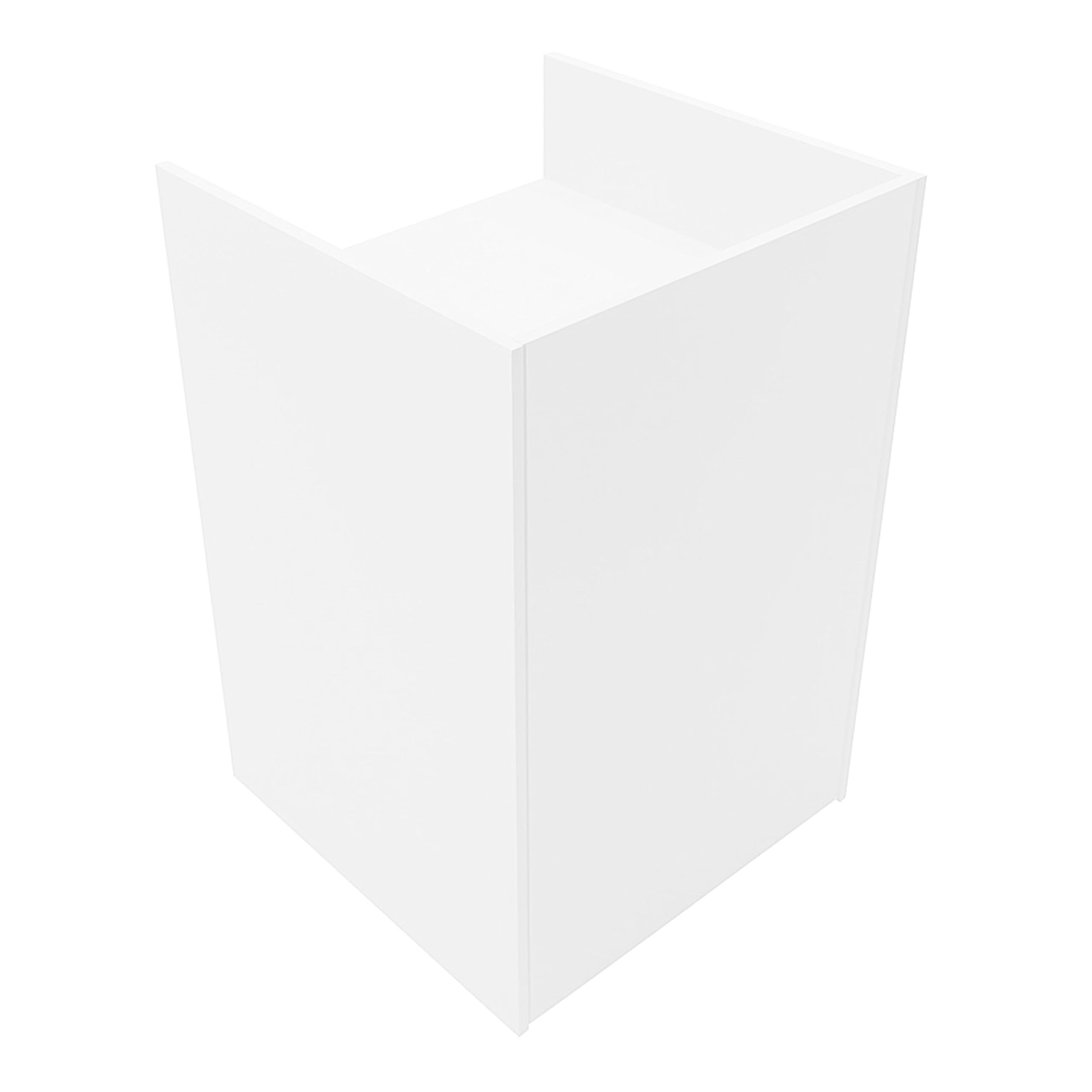 Mostrador para Caja Registradora | MDF Blanco | 60x60x90cm | Diseño modular compacto | 2 estantes | Ideal para tiendas y comercios | Fácil Montaje | Mostrador Recepción Expositor Comercial Recepción
