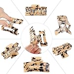 laxizar Hair Claw Clips 8 Pack Tortoise Barrettes Rectangle Shape Clips 3 Inch Fashion Hair Clips for Women - Image 3