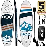 Roc Inflatable Stand Up Paddle Board with Premium SUP Paddle Board...