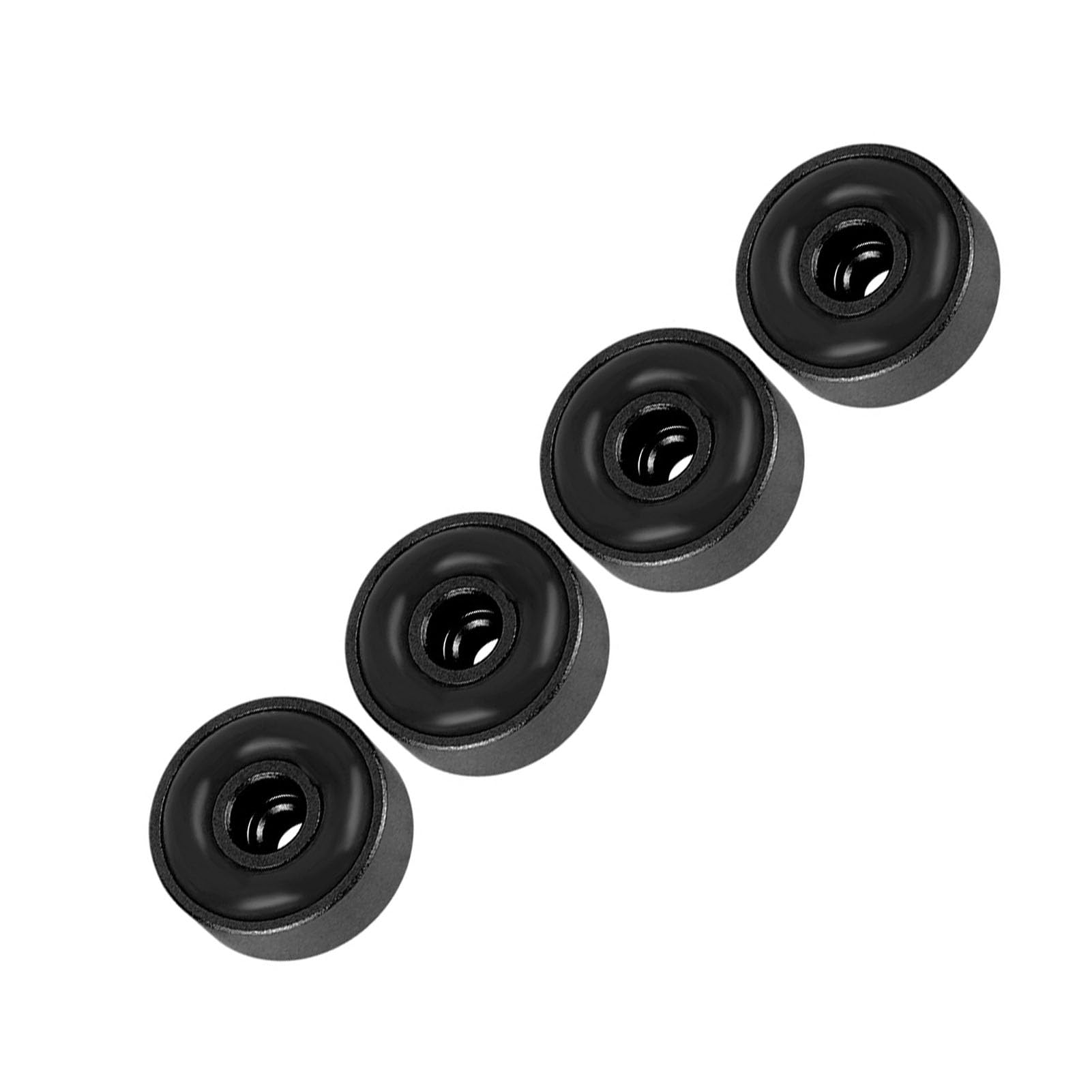 Piedi per Altoparlanti Giradischi Amplificatore Lega Alluminio 4 Pezzi 20x8 mm Nero