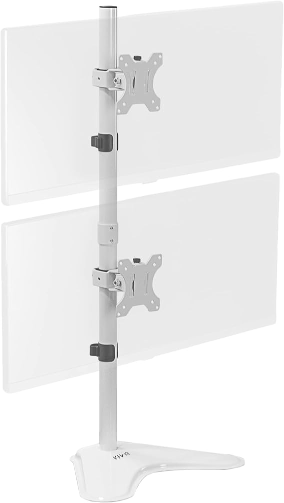 VIVO Dual Monitor Desk Stand FreeStanding LCD Mount, Holds in Stacked Vertical Position 2