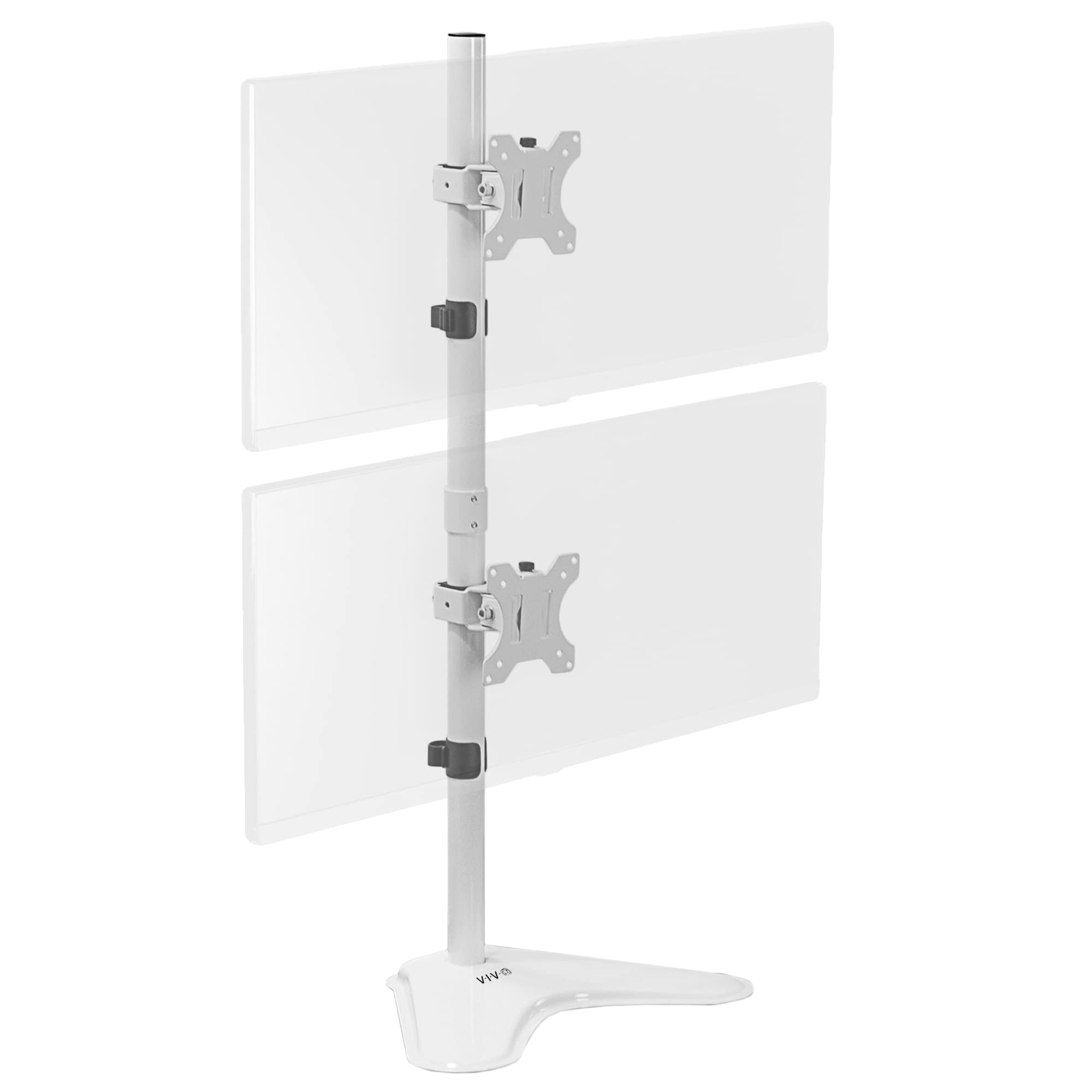 VIVO Dual Monitor Desk Stand Free-Standing LCD Mount, Holds in Stacked Vertical Position 2 Ultrawide Screens up to 34 inches, , STAND-V002L