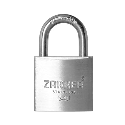 [ZARKER S40] Premium Stainless Steel Lock-Rust Preventative. Tcontainer storages, Warehouses, Vehicles Outside, or etc. Suitable for Places Have Bad conditoin of Weather - 1 Pack