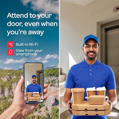Image of Godrej Security Solutions ST NeX Pro 7 inch SeeThru Video Door Phone | WiFi Mobile Connectivity | 120 Camera with Angular Bracket | 2MP HD Resolution | Night Vision | Touch Buttons, Electric Lock Control