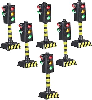 Toyvian 6 Peças Modelo De Semáforo Brinquedos Infantis Brinquedos Infantis Quebra-Cabeça Brinquedo Role Play Semáforo Sinais De Trânsito Brinquedos Faixa De Pedestres Brinquedo Educativo