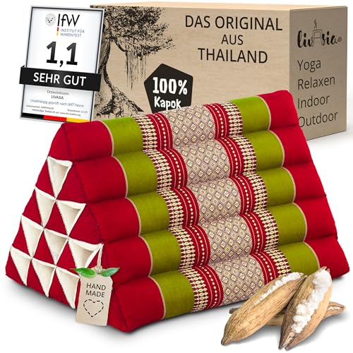 livasia Rückenstützkissen extrahoch - 38x55x35cm - Dreieckskissen für...