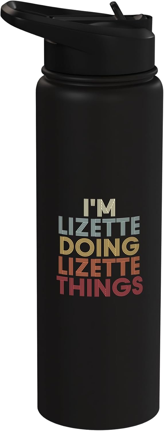 Lizette Name Lizette Personalized Name First Given Stainless Steel Insulated Water Bottle