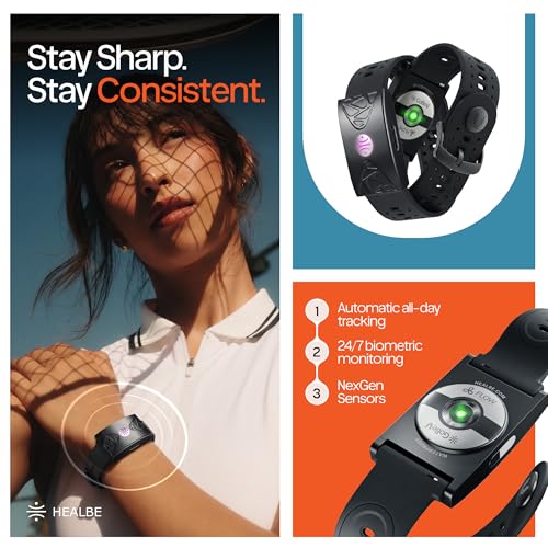 Image of HEALBE Calorie Tracker, Automatic Calorie Intake Smart Band with App, Screen-Free Activity Tracker, Health Tracker, Sleep, Hydration, Stress, 24 /7 Heart Rate, 5 ATM Waterproof