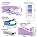 Purple Office Supplies Set, UPIHO Stapler and Tape Dispenser Set, Office Desk Accessories Kit with Stapler, Tape, Remover, Staples, Clips, Scissor and Tabs for Women, Clerks…