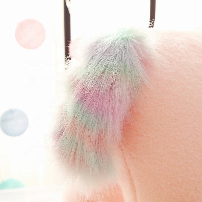 Image of AVSHUB Unicorn Plush Soft Toy for Kids, Boys & Girls | Rainbow Fur Stuffed Unicorn Toy for Playtime, Room Decor & Birthday Gift | White | 50 cm
