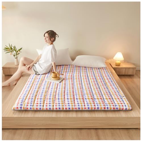 Alfombra Tatami Japonesa colchón futón Plegable Alfombra de Suelo de Capas para Dormir, Dormitorio, meditación, Yoga,C,180x200cm