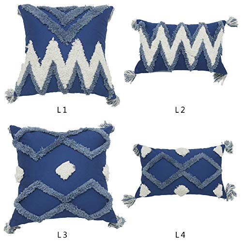 Wishwin Throw Fronha Tufted Tassel Fronha Diamond Grid Capa de Almofada Para Sofá Doméstico e Carro