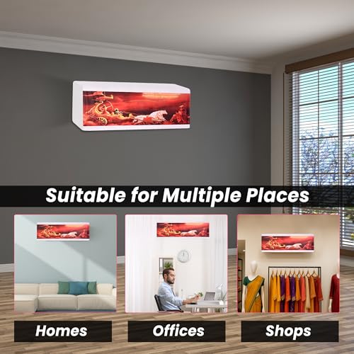 Image of Printed Split Ac Cover Indoor Unit For 1.5 Ton Capacity AC, Inner Unit Ac Cover, All Weather Cover /Attractive Digital Prints /Dustproof /Silken water-resistant Split Ac Cover (Rath)
