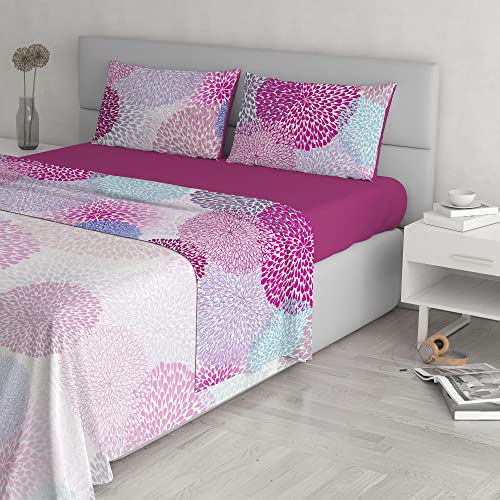 Italian Bed Linen MB Home Italy “Fantasy” Bed Sheets Set, Soffioni, Double - Image 3