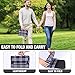 RealPero Large Outdoor Waterproof Picnic Blanket Foldable Handy Tote Bag Compact Plaid Washable Sand Proof Mat for Beach Travel Camping on Grass 70