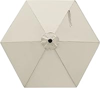 Vista 15 de MASTERCANOPY - Sombrilla de patio de 9 pies, toldo de repuesto para 8 varillas - Sólo la cubierta color turquesa