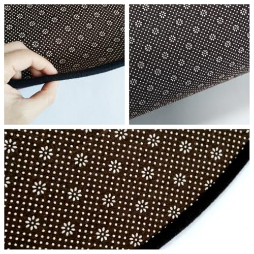 Tapis rond salon 140cm lavable et antidérapant vert émeraude