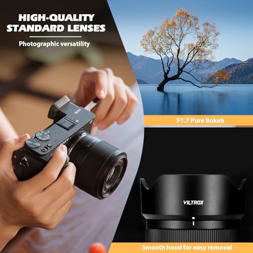 VILTROX 35mm F1.7 APS-C Prime Lens for Sony E-Mount Cameras - Fast STM Auto Focus, Large Aperture, Compatible with A7C, A7IV, A9, A6700, ZV-E10, FX30 & More