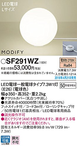 ふく　床置型　LED（電球色）　フロアスタンド　MODIFY　パネル付型 Amazon | パナソニック Panasonic 床置型 LED 電球色 フロア