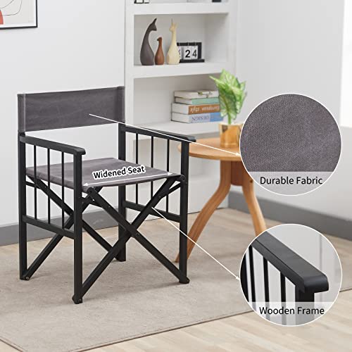 Outdoor/Indoor Folding Chair Solid Wooden Patio Dining Chair Foldable Arm Chair Widened Seat Dining Room Bistro Chair #TOP3