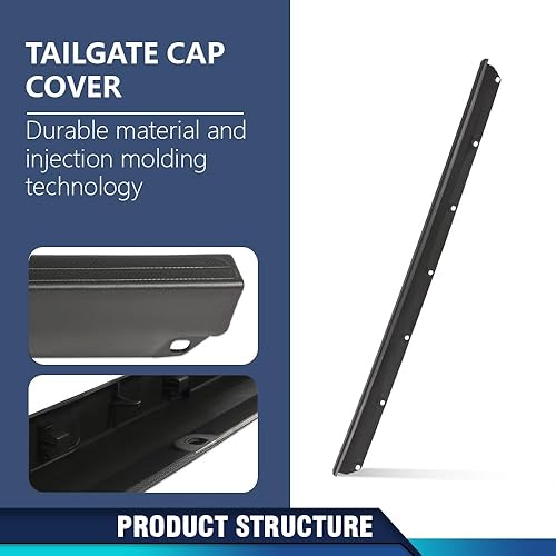 Miniatura 4 de PIT66 Tapa de moldeo para portón trasero, compatible con Toyota Tacoma 2005-2015, TO19041006571704020 (no compatible con SR5), cubierta superior