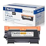 1-Pack High Yield TN450 Toner Cartridge TN-450 Replacement for Brother TN450 TN-450 to use with...