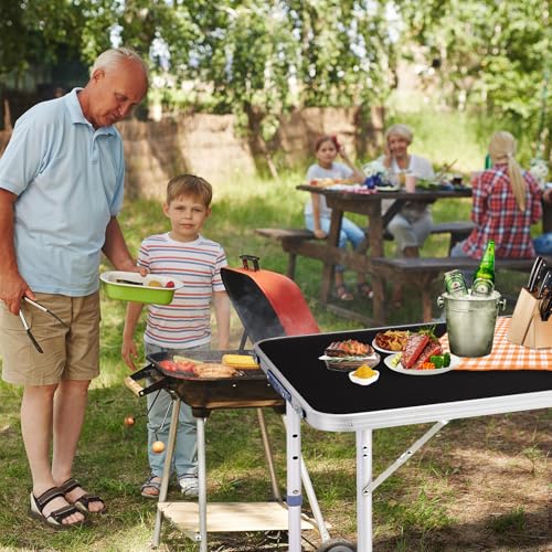 Mesa de Camping Plegable Portátil de 4 Pies Negra GODECOR miniatura 2