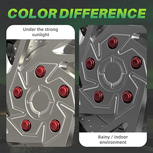 Image of AUTOPTIM M12x1.5 Red Lug Nuts - Replacement for Ford 2006-2019 Fusion, 2000-2019 Focus, 2001-2019 Escape, Red Conical 19mm Hex 1.38 inch Tall 20pcs One-Piece Design Closed End Lug Nuts