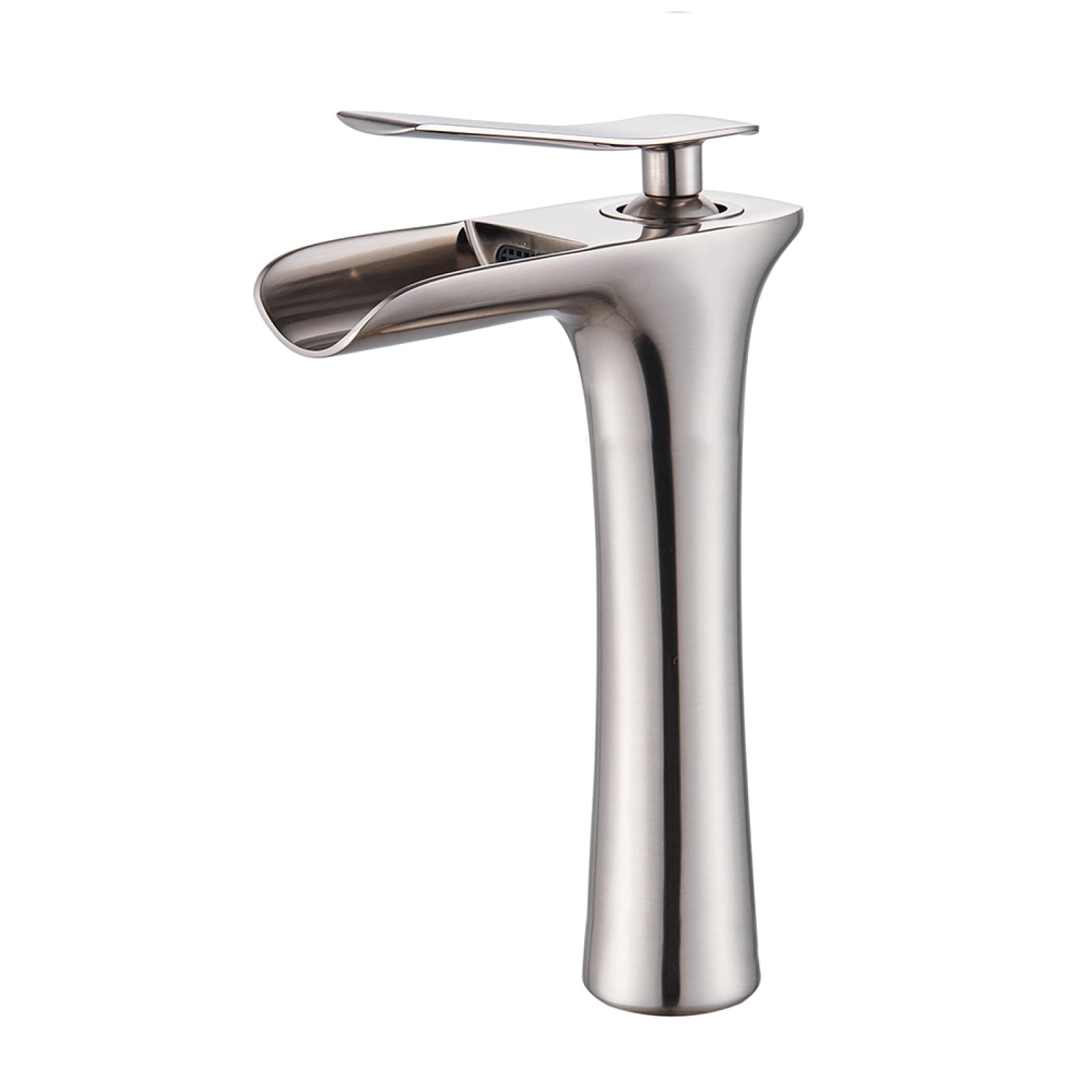 Robinet Cascade pour Lavabo Haute Vasque à Poignée Unique en Bronze