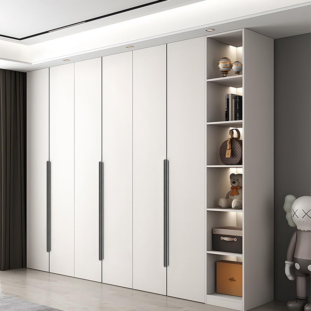 Maniglie per Cassetti nere Opache Maniglie per Armadietti in Lega di Alluminio Maniglie Nascoste per Guardaroba 2 Pezzi per Studio Bagno Cucina (Length 1500mm)