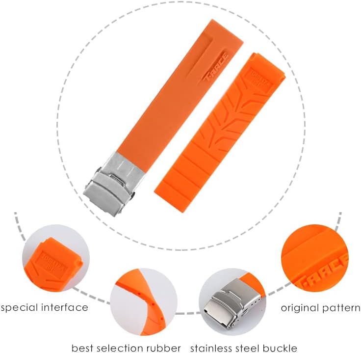 [ZRZSZMF] T048 T048.417のスポーツシリコンウォッチバンドWATHT WATHT STRAP T-RACE T-