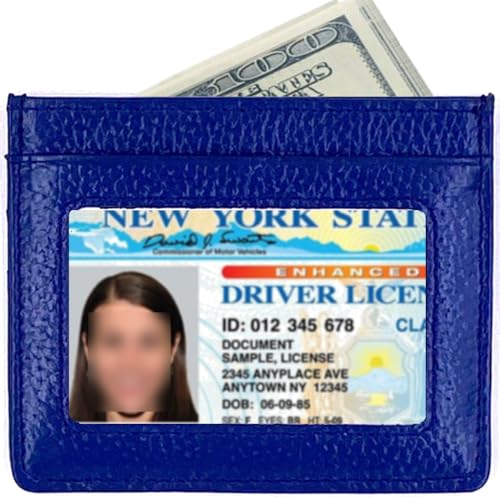 Tapp Collections RFID Protect Slim Minimalist Pocket Leather Wallet Card Holder - Dark Blue2